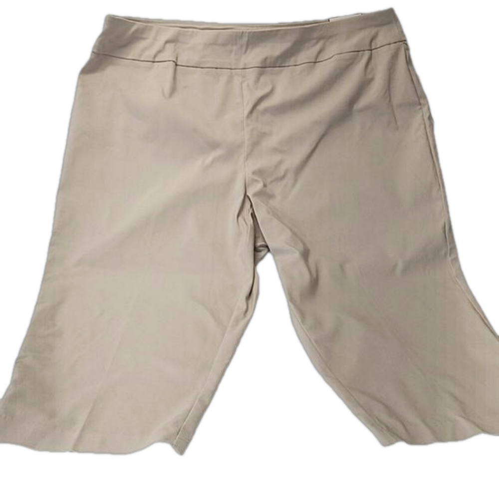 DANA BUCHMAN SLIMMING CAPRI WOMENS 2X KHAKI